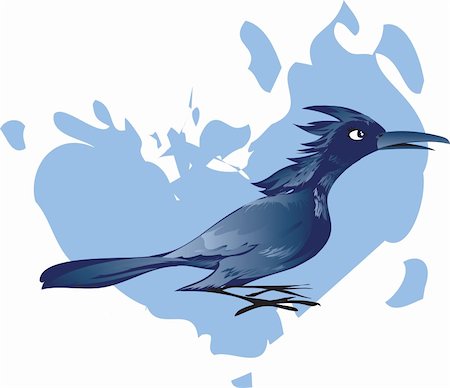 Illustration of a black bird Foto de stock - Royalty-Free Super Valor e Assinatura, Número: 400-04506831