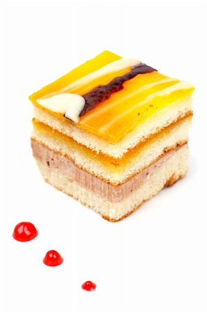 simsearch:400-04574251,k - Delicious cake with soft shadow on white plate. Shallow DOF Photographie de stock - Aubaine LD & Abonnement, Code: 400-04507687