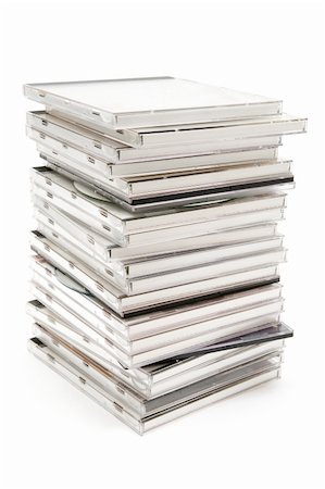 Stacked CDs isolated on a white background. Stock Photo - Budget Royalty-Free & Subscription, Code: 400-04507713