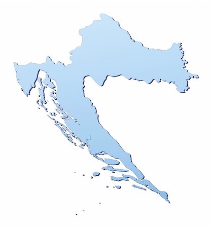 simsearch:400-04511519,k - Croatia map filled with light blue gradient. High resolution. Mercator projection. Foto de stock - Royalty-Free Super Valor e Assinatura, Número: 400-04508076