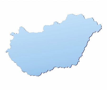simsearch:400-04511519,k - Hungary map filled with light blue gradient. High resolution. Mercator projection. Foto de stock - Royalty-Free Super Valor e Assinatura, Número: 400-04508077