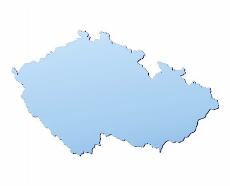 simsearch:400-04511519,k - Czech Republic map filled with light blue gradient. High resolution. Mercator projection. Foto de stock - Super Valor sin royalties y Suscripción, Código: 400-04508073