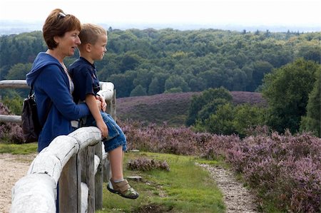 Grandma and grandson looking at a beautiful landscape. Stock Photo - Budget Royalty-Free & Subscription, Code: 400-04508135