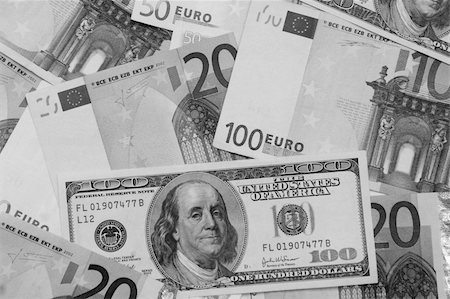 Banknotes of euros and dollars Photographie de stock - Aubaine LD & Abonnement, Code: 400-04508157