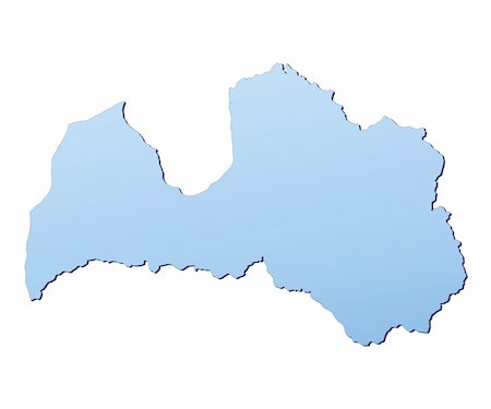 simsearch:400-04511519,k - Latvia map filled with light blue gradient. High resolution. Mercator projection. Foto de stock - Super Valor sin royalties y Suscripción, Código: 400-04508444