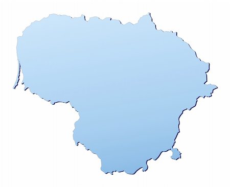 simsearch:400-04511519,k - Lithuania map filled with light blue gradient. High resolution. Mercator projection. Foto de stock - Super Valor sin royalties y Suscripción, Código: 400-04508445