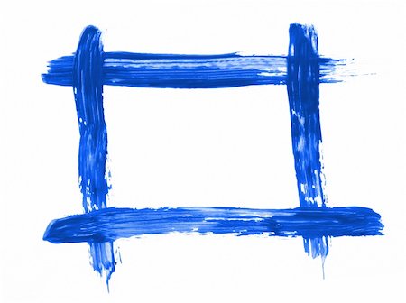 simsearch:400-05359793,k - blue painted frame isolated on pure white background Stock Photo - Budget Royalty-Free & Subscription, Code: 400-04508514