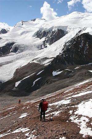 Two hikers descending Aconcagua's Normal Route Stock Photo - Budget Royalty-Free & Subscription, Code: 400-04508713