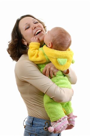 simsearch:400-05041038,k - little baby on mother hands, portrait, white background Foto de stock - Super Valor sin royalties y Suscripción, Código: 400-04508739