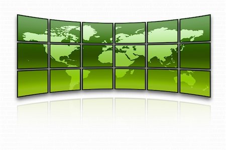 simsearch:400-04841410,k - World map on a huge green screen Stock Photo - Budget Royalty-Free & Subscription, Code: 400-04508817