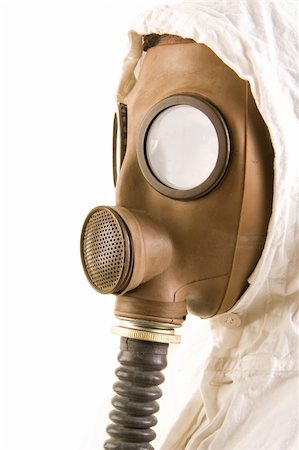 Person in gas mask on white background Stock Photo - Budget Royalty-Free & Subscription, Code: 400-04508875