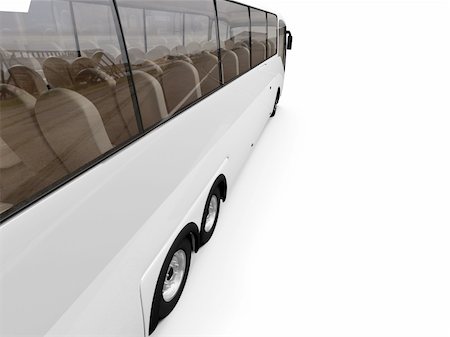 isolated bus on white background Foto de stock - Super Valor sin royalties y Suscripción, Código: 400-04508889