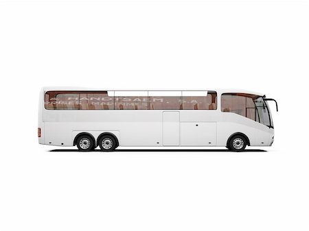 isolated bus on white background Foto de stock - Super Valor sin royalties y Suscripción, Código: 400-04508890