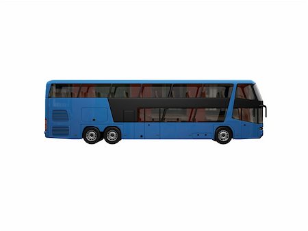 isolated bus on white background Foto de stock - Super Valor sin royalties y Suscripción, Código: 400-04508893