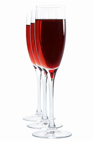 Three high and beautiful glasses with red wine Stock Photo - Budget Royalty-Free & Subscription, Code: 400-04509012