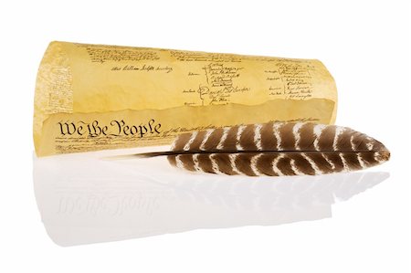 simsearch:400-04001298,k - Quill and United States Constitution isolated on white Photographie de stock - Aubaine LD & Abonnement, Code: 400-04509035