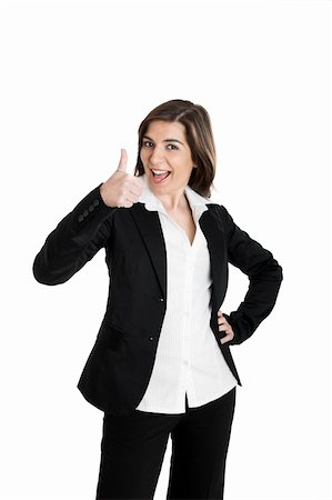 simsearch:400-04351235,k - Portrait of a young and beautiful business woman isolated on white Foto de stock - Super Valor sin royalties y Suscripción, Código: 400-04509483