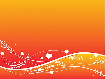 simsearch:400-06326335,k - Valentines Day background with Hearts, flower and wave, element for design, vector illustration Foto de stock - Super Valor sin royalties y Suscripción, Código: 400-04509818