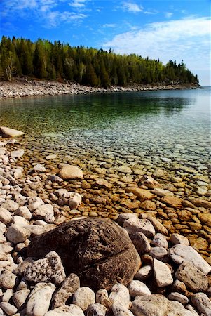 simsearch:400-05150811,k - Clear waters of Georgian Bay at Bruce peninsula Ontario Canada Stock Photo - Budget Royalty-Free & Subscription, Code: 400-04500608