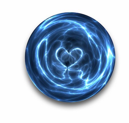 simsearch:400-08187790,k - a love heart is seen the sparks and arcs of this crystal ball Stock Photo - Budget Royalty-Free & Subscription, Code: 400-04500704