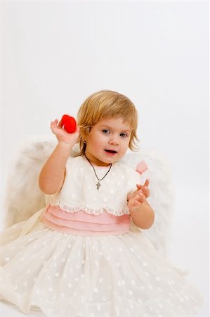 st. valentine's day little angel girl Stock Photo - Budget Royalty-Free & Subscription, Code: 400-04500828