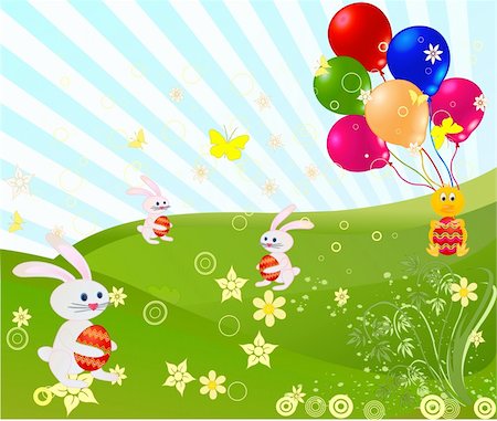 simsearch:400-06073581,k - Easter artistic spring vector illustration Foto de stock - Royalty-Free Super Valor e Assinatura, Número: 400-04500905
