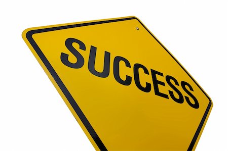 simsearch:400-08033801,k - Success Road Sign Isolated on a White Background. Stock Photo - Budget Royalty-Free & Subscription, Code: 400-04501075