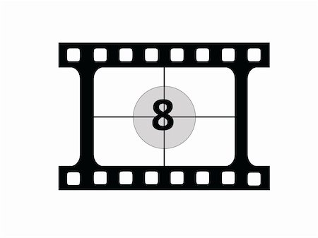 reel to reel projector - A vector representing a film countdown Stock Photo - Budget Royalty-Free & Subscription, Code: 400-04501393