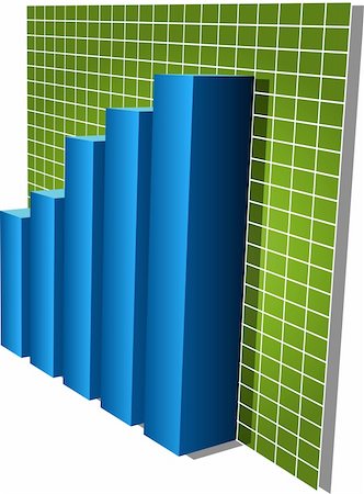 simsearch:400-04501462,k - Three-d barcharts, blue over green, 3d isometric vector illustration Photographie de stock - Aubaine LD & Abonnement, Code: 400-04501455