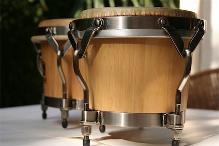 Couple of small wooden drums Stock Photo - Budget Royalty-Free & Subscription, Code: 400-04501750