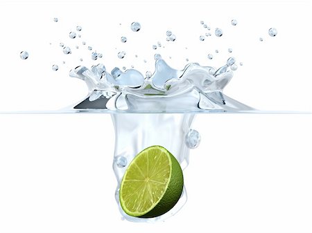 simsearch:400-05683853,k - 3d rendered illustration of a lime falling into water Foto de stock - Super Valor sin royalties y Suscripción, Código: 400-04502278