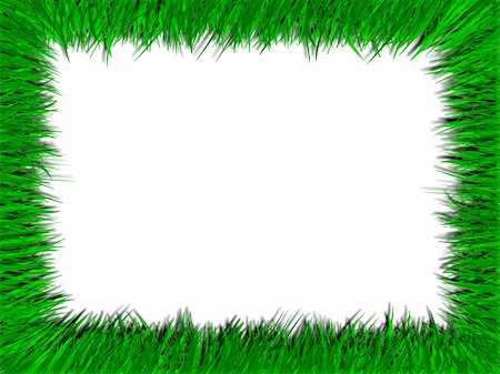 free page borders designs - green grass borders. place for your picture. Stock Photo - Budget Royalty-Free & Subscription, Code: 400-04502294