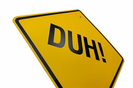 simsearch:400-04628504,k - Duh! Road Sign Isolated on White. Contains Clipping Path. Foto de stock - Royalty-Free Super Valor e Assinatura, Número: 400-04502395