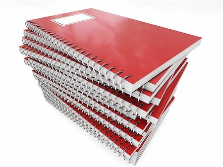 simsearch:400-03990507,k - isolated pile of notebook Stock Photo - Budget Royalty-Free & Subscription, Code: 400-04502623