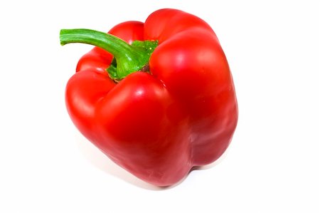 simsearch:400-04184962,k - Red sweet pepper on a white background Stockbilder - Microstock & Abonnement, Bildnummer: 400-04502764