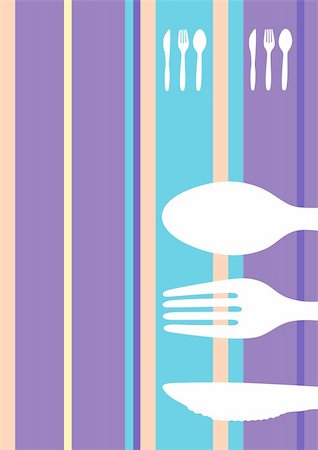 simsearch:614-03697319,k - Retro striped food/restaurant/menu design with cutlery silhouette Stockbilder - Microstock & Abonnement, Bildnummer: 400-04502874