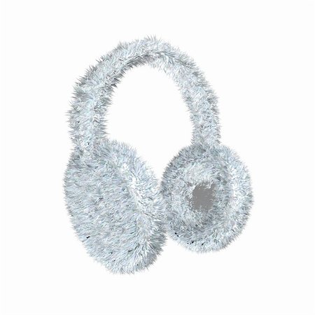 White furry winter earmuffs Stock Photo - Budget Royalty-Free & Subscription, Code: 400-04502972
