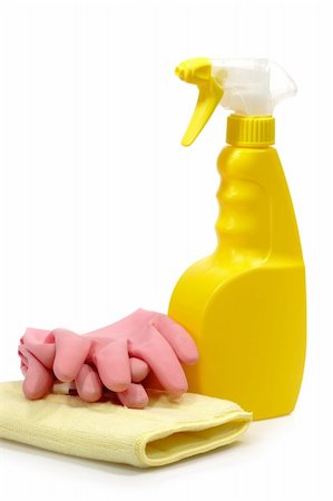 simsearch:400-06922377,k - Spray Bottle with pink Gloves on bright Background Stock Photo - Budget Royalty-Free & Subscription, Code: 400-04503121