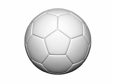 3d scene of the soccer ball, on white background Stock Photo - Budget Royalty-Free & Subscription, Code: 400-04503175