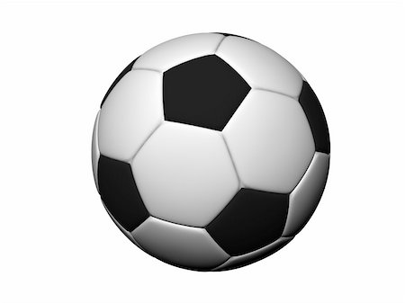 3d scene of the soccer ball, on white background Stock Photo - Budget Royalty-Free & Subscription, Code: 400-04503176