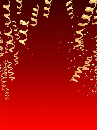 simsearch:400-09070151,k - 3d rendered illustration of falling golden ribbons on a red background Foto de stock - Super Valor sin royalties y Suscripción, Código: 400-04514009