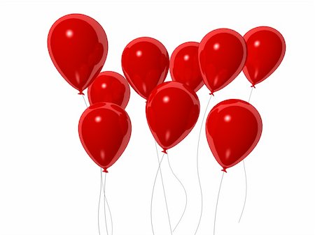 simsearch:400-04285786,k - 3d rendered illustration of some flying red balloons Stock Photo - Budget Royalty-Free & Subscription, Code: 400-04514032