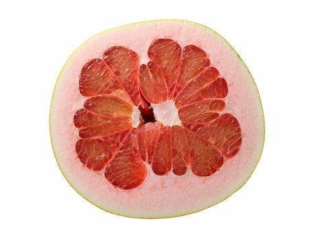 Slice of pomelo fruit isolated on te white background Stock Photo - Budget Royalty-Free & Subscription, Code: 400-04514138