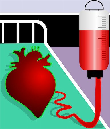 simsearch:400-04618774,k - Illustration of heart accepting blood Fotografie stock - Microstock e Abbonamento, Codice: 400-04514244