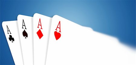 simsearch:400-05112861,k - Four aces on color gradient background Stockbilder - Microstock & Abonnement, Bildnummer: 400-04514454