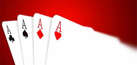 simsearch:400-05112861,k - Four aces on color gradient background Stockbilder - Microstock & Abonnement, Bildnummer: 400-04514453