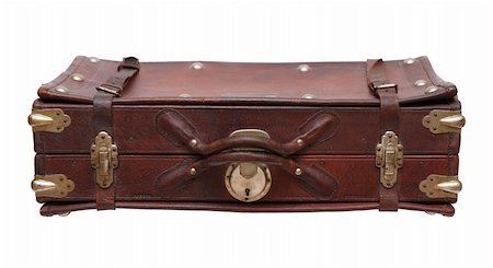 simsearch:649-08564128,k - An old retro-styled suitcase from brown leather. Stockbilder - Microstock & Abonnement, Bildnummer: 400-04515024