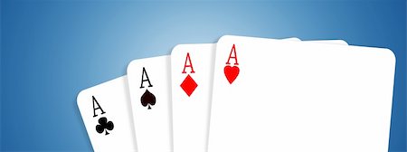 simsearch:400-05112861,k - Four aces on color gradient background Stockbilder - Microstock & Abonnement, Bildnummer: 400-04515538