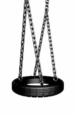 A swing with a tire seat Foto de stock - Super Valor sin royalties y Suscripción, Código: 400-04515708