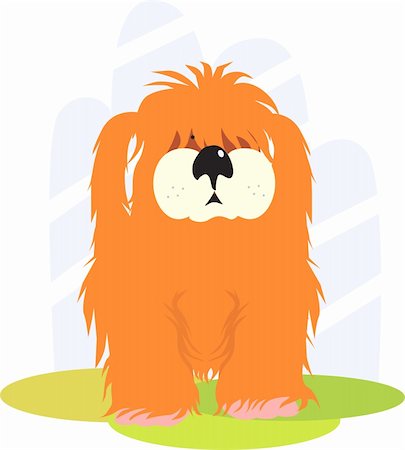simsearch:400-03968121,k - Illustration of a puppy standing in a green Foto de stock - Super Valor sin royalties y Suscripción, Código: 400-04516242